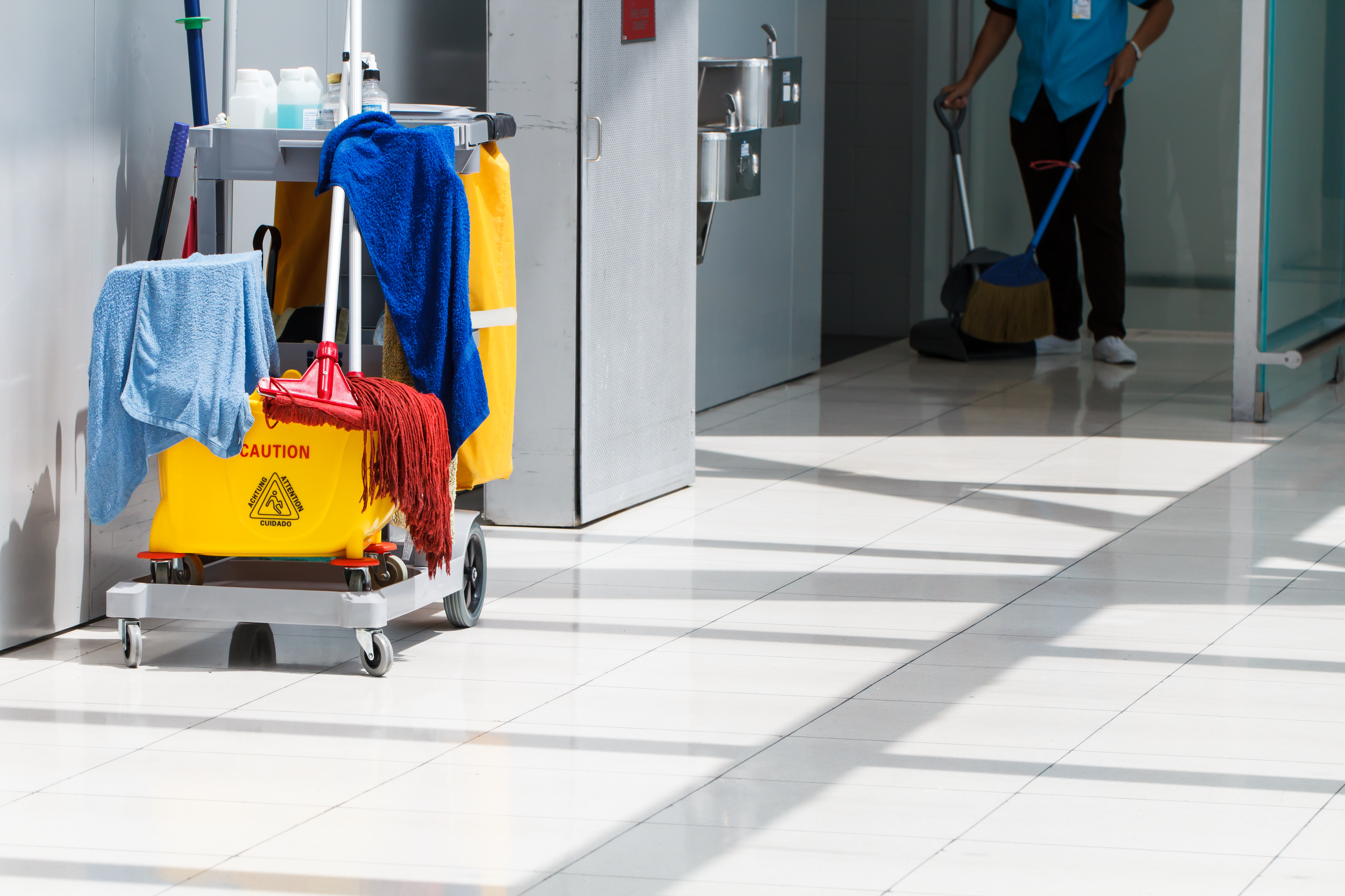 Mop bucket and cleaning